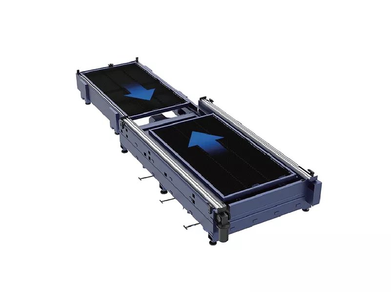 Macchina per il taglio laser HSG double exchange platforms taper pins positioning